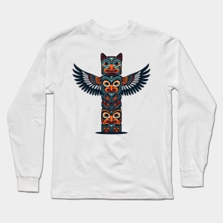 Totem Pole Spirit – Indigenous Art Canada Long Sleeve T-Shirt